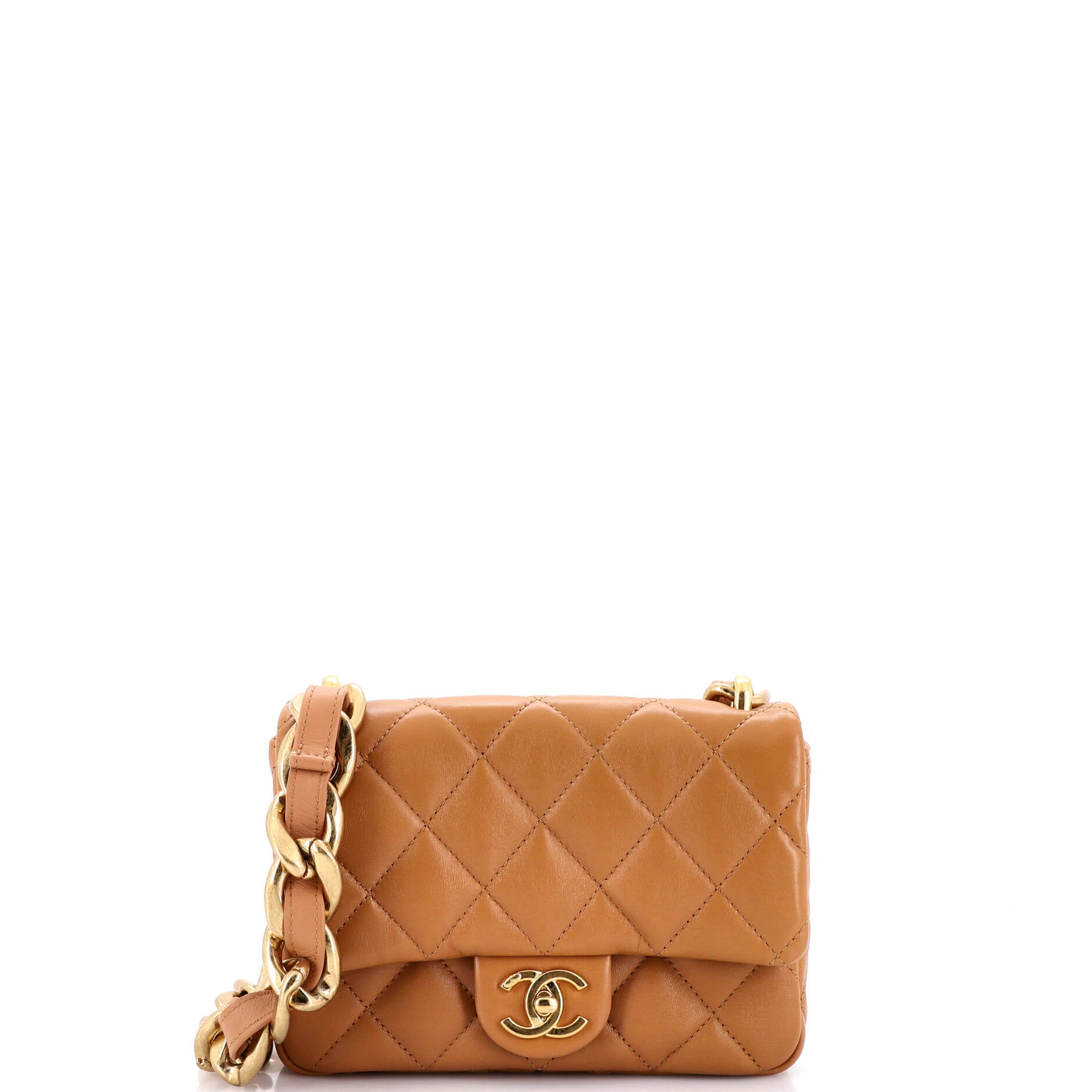 Pre Owned Chanel Funky Town Flap Bag Quilted Lambskin Small