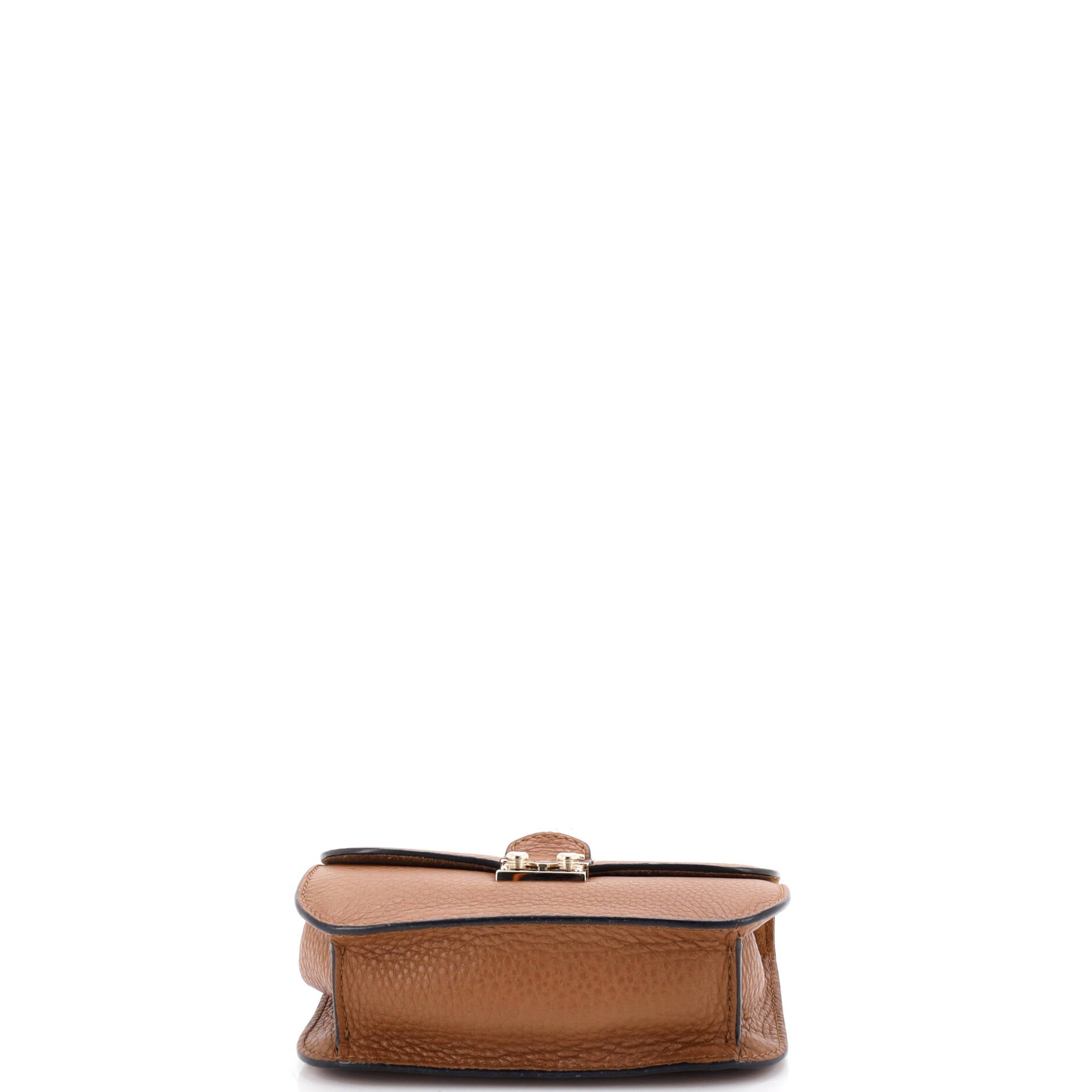 Pre Owned Valentino Garavani Glam Lock Shoulder Bag Leather Small
