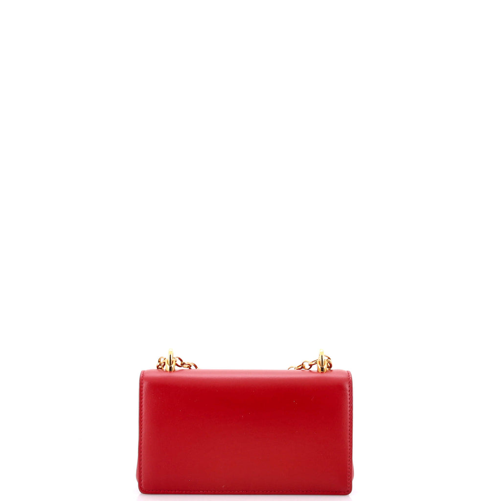 Pre Owned Dolce & Gabbana DG Girls Flap Bag Embellished Leather Mini