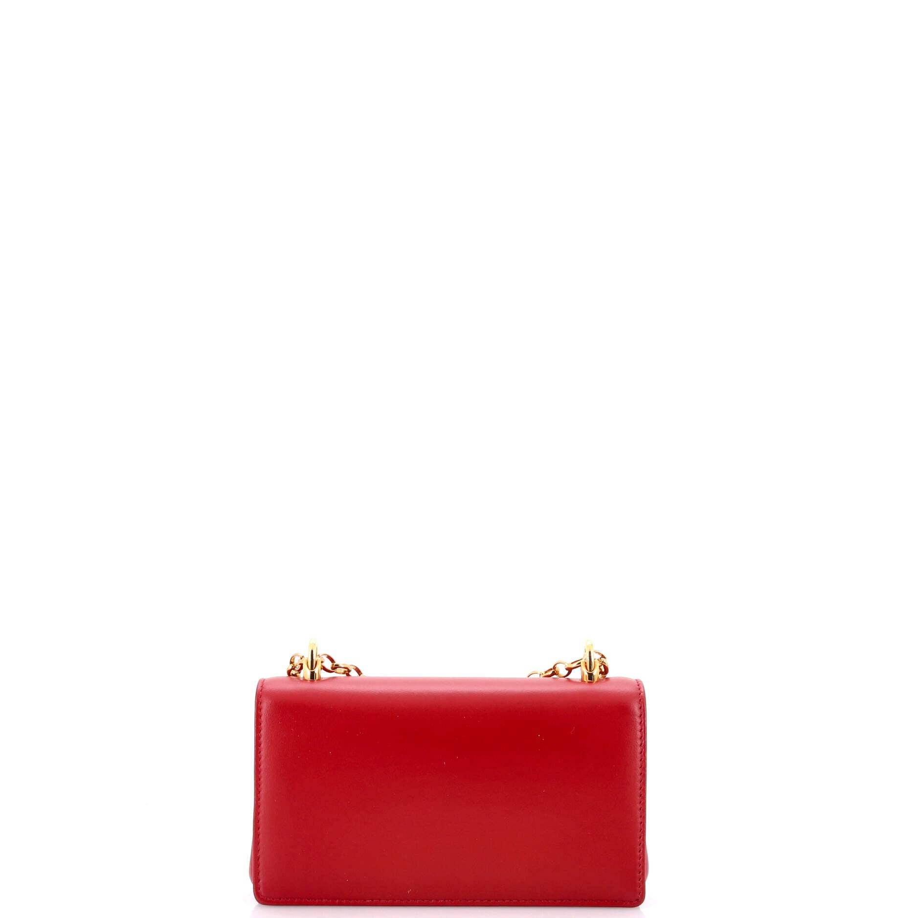 Pre Owned Dolce & Gabbana DG Girls Flap Bag Embellished Leather Mini