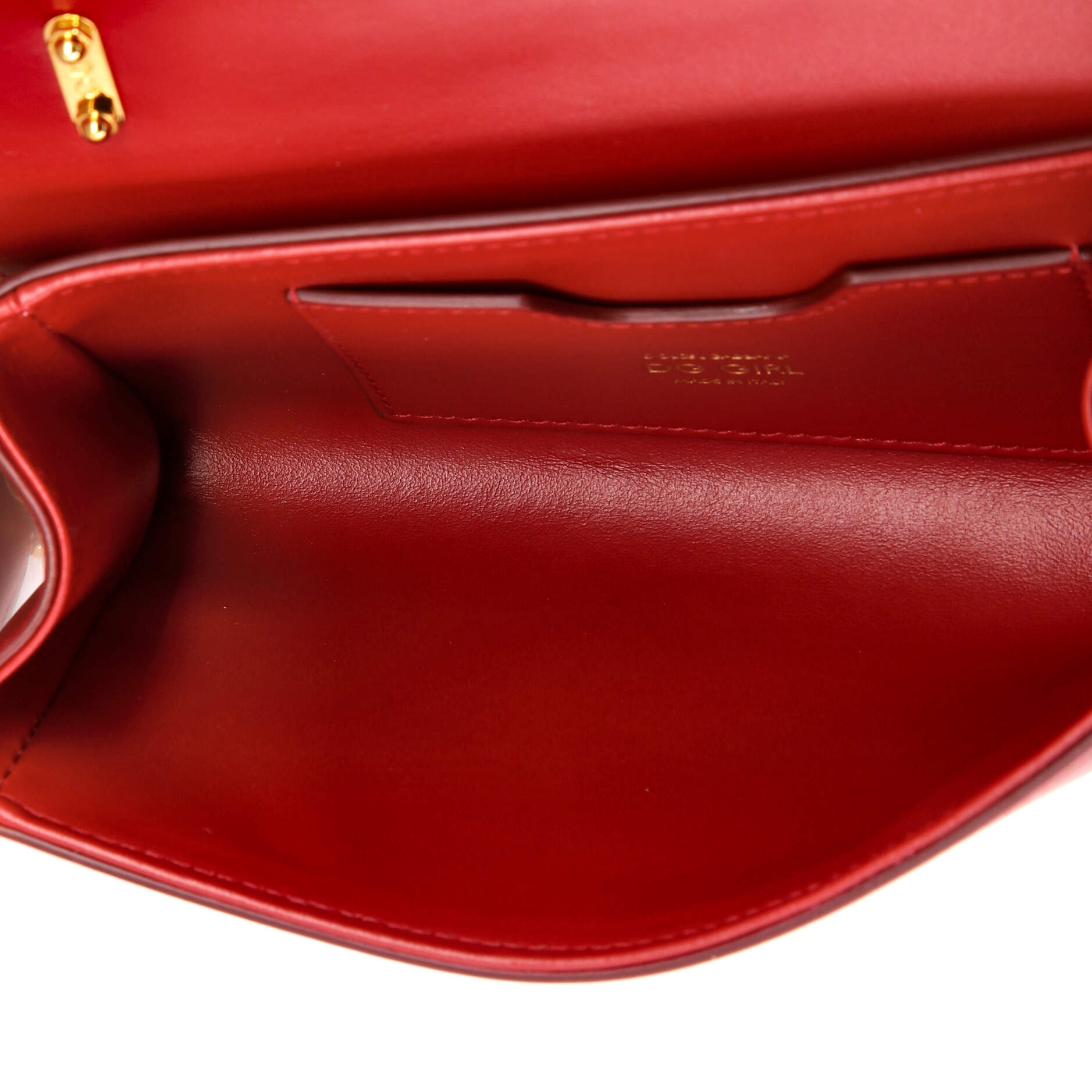 Pre Owned Dolce & Gabbana DG Girls Flap Bag Embellished Leather Mini