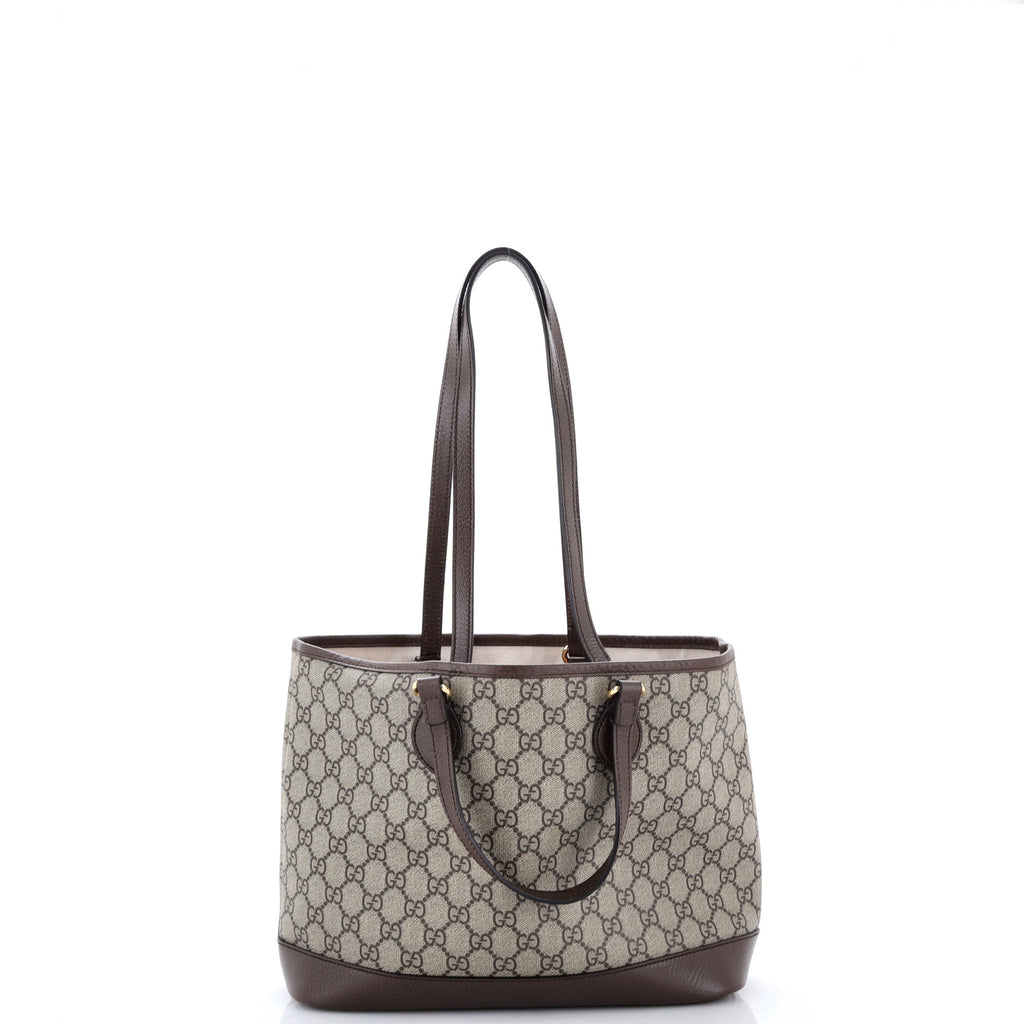 Pre Owned Gucci Ophidia Top Handle Shopping Tote GG Coated Canvas and Leather Small