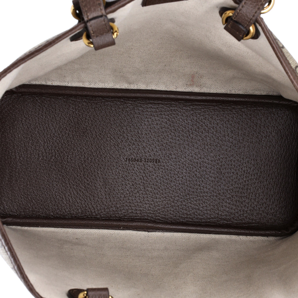 Pre Owned Gucci Ophidia Top Handle Shopping Tote GG Coated Canvas and Leather Small