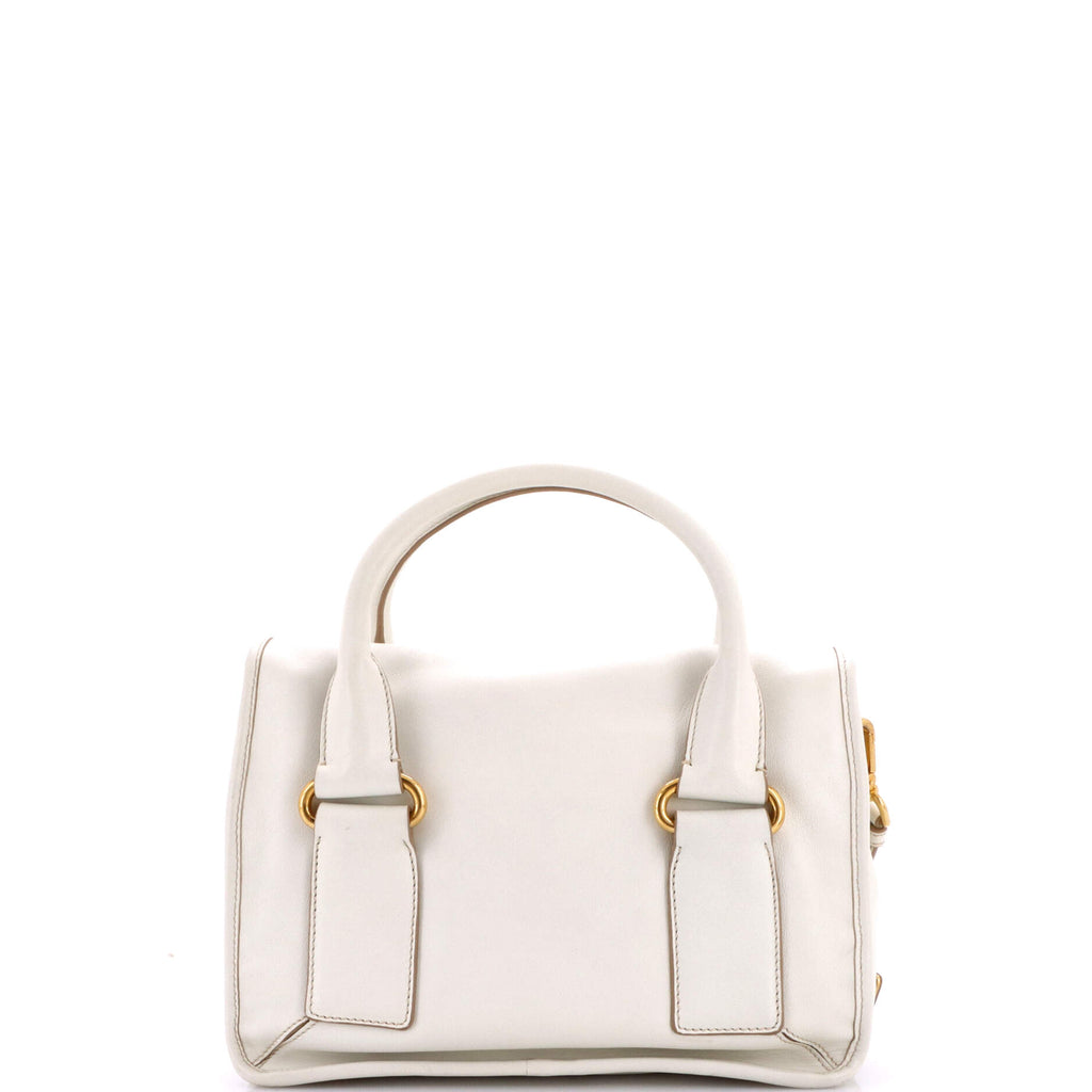 Pre Owned Prada Pushlock Flap Tote Leather Medium