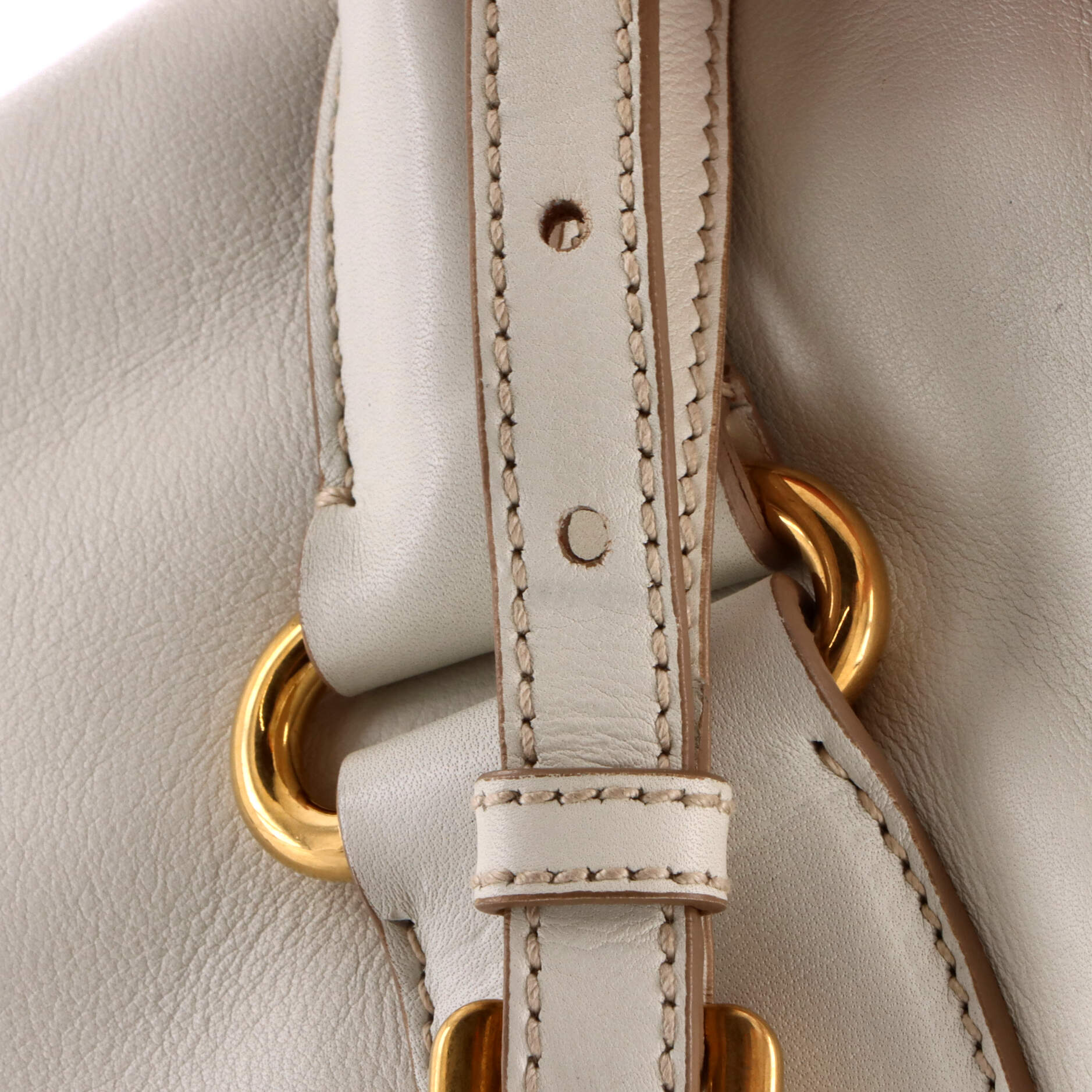 Pre Owned Prada Pushlock Flap Tote Leather Medium