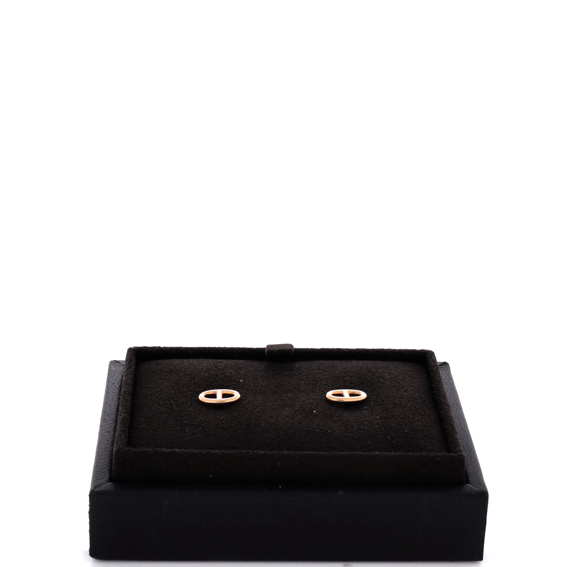 Pre Owned Hermes Farandole Stud Earrings 18K Rose Gold Very Small