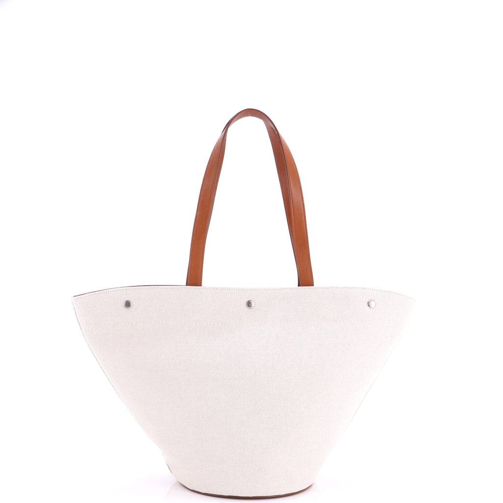 Pre Owned Saint Laurent Rive Gauche Trapezoid Tote Canvas