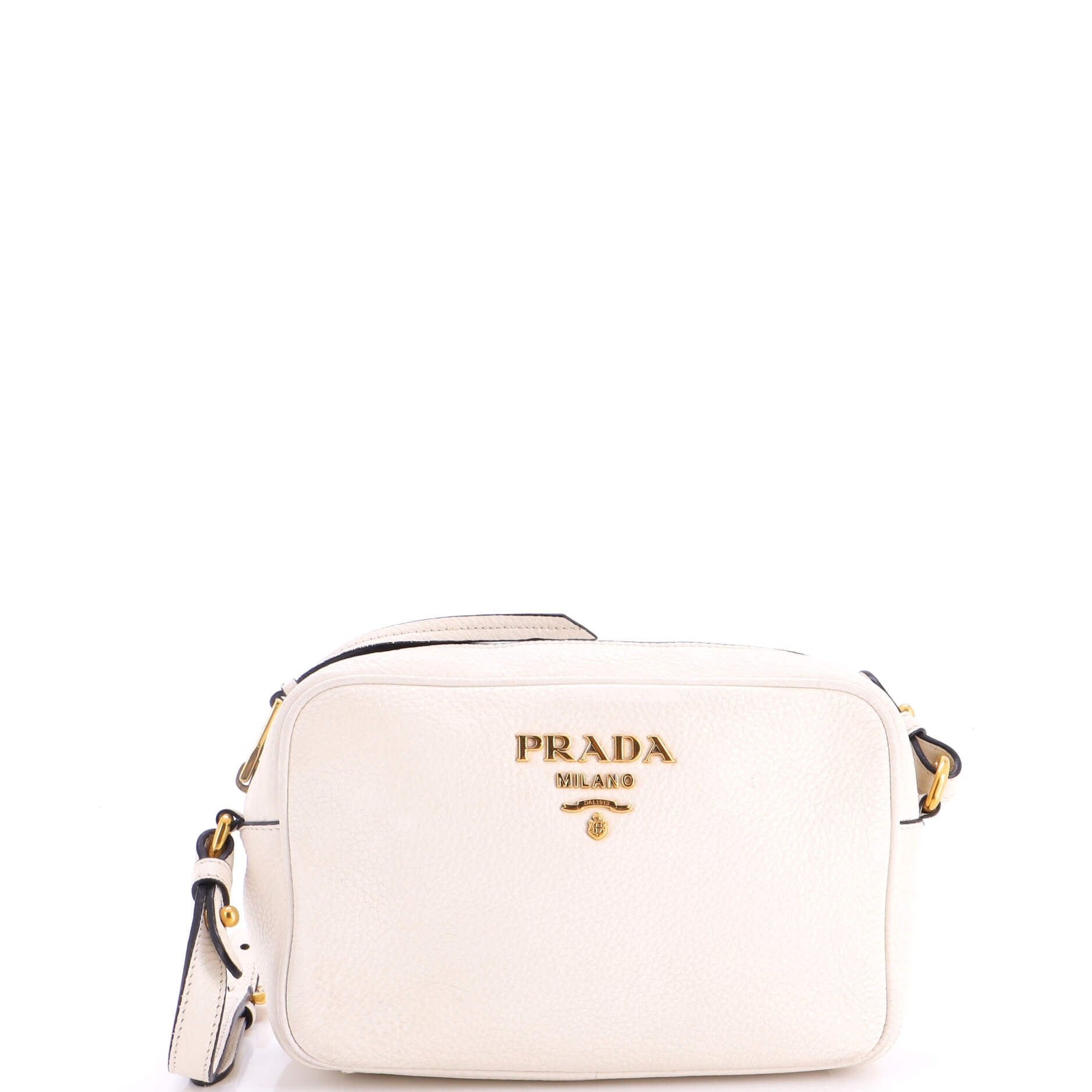 Pre Owned Prada Dual Strap Camera Bag Vitello Daino