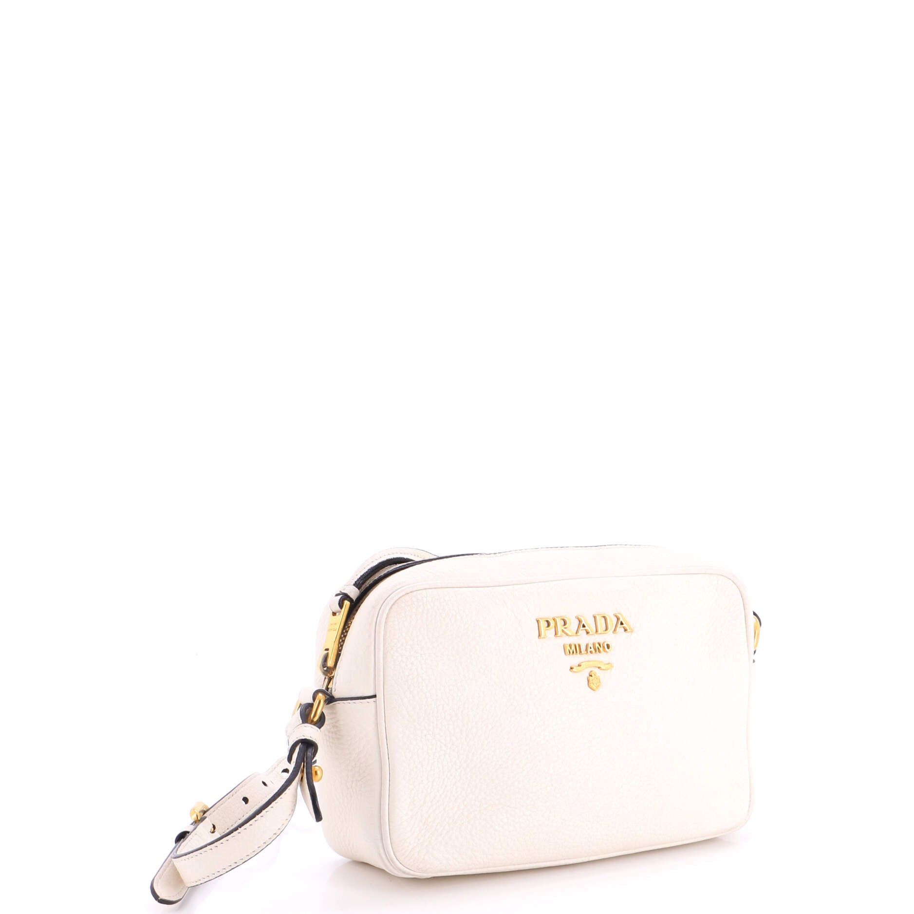Pre Owned Prada Dual Strap Camera Bag Vitello Daino