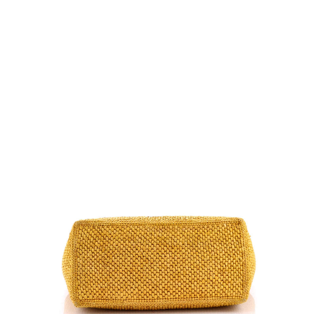 Pre Owned Loewe Paula's Ibiza Logo Convertible Tote Raffia Medium
