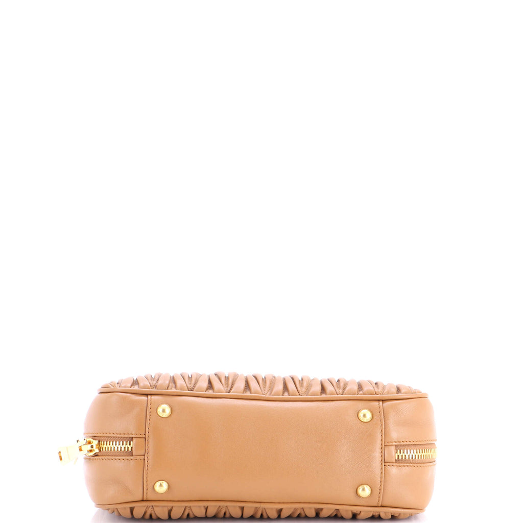 Pre Owned Miu Miu Arcadie Top Handle Bag Matelasse Leather Large