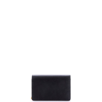 Pre Owned Prada Chain Wallet Crossbody Saffiano Leather