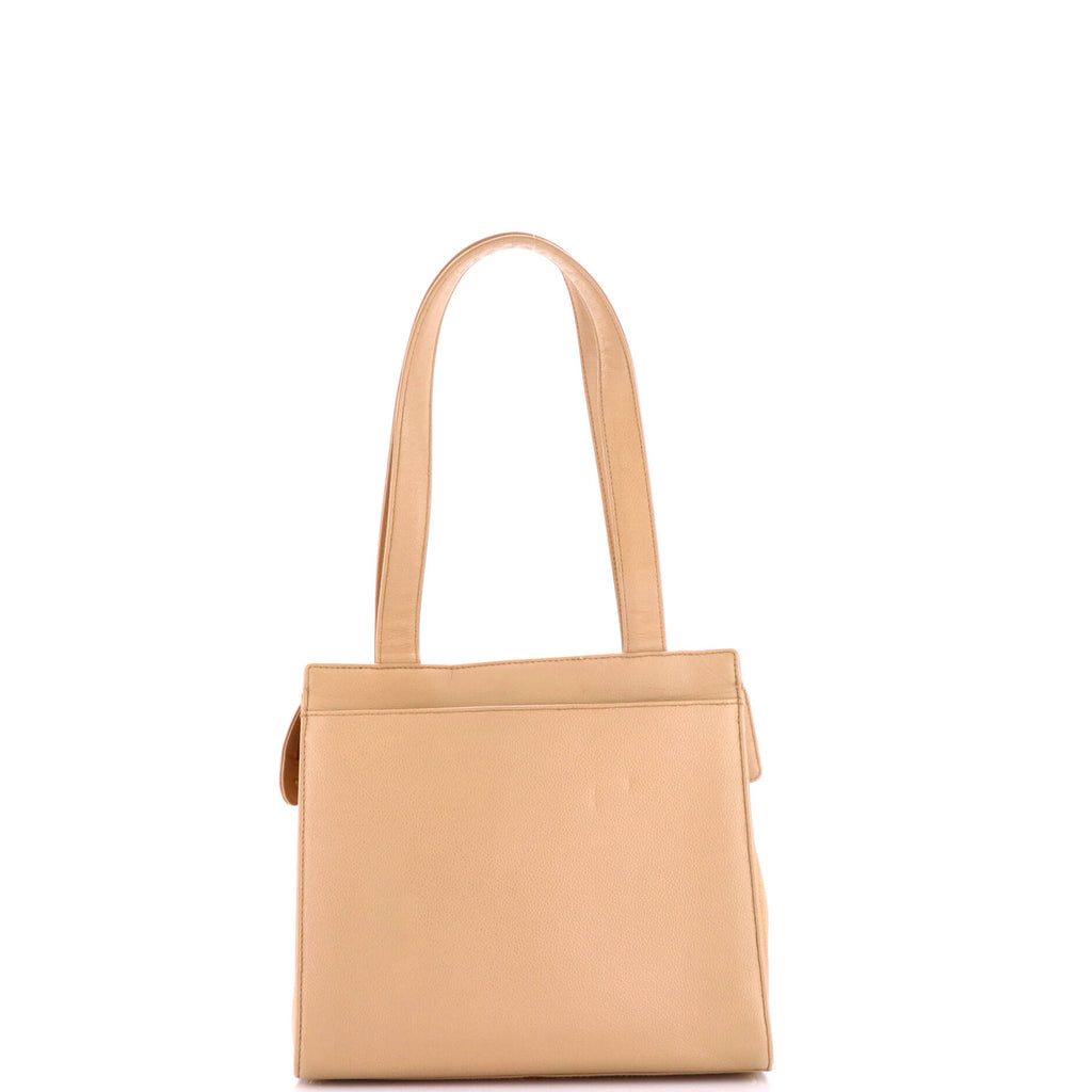 Pre Owned Chanel Vintage CC Lock Tote Caviar Medium