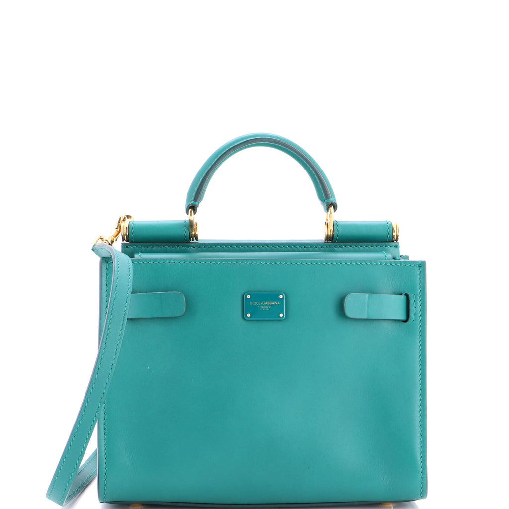 Pre Owned Dolce & Gabbana Sicily 62 Bag Leather Small