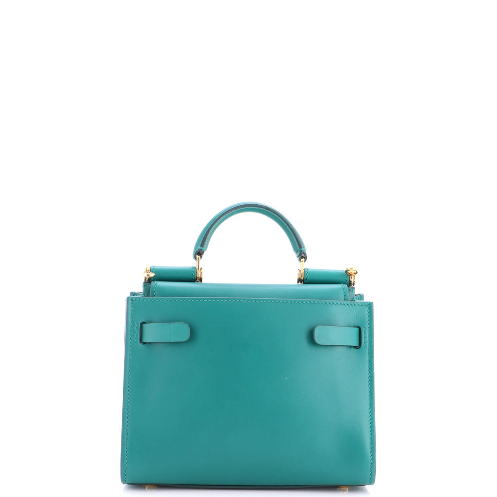 Pre Owned Dolce & Gabbana Sicily 62 Bag Leather Small