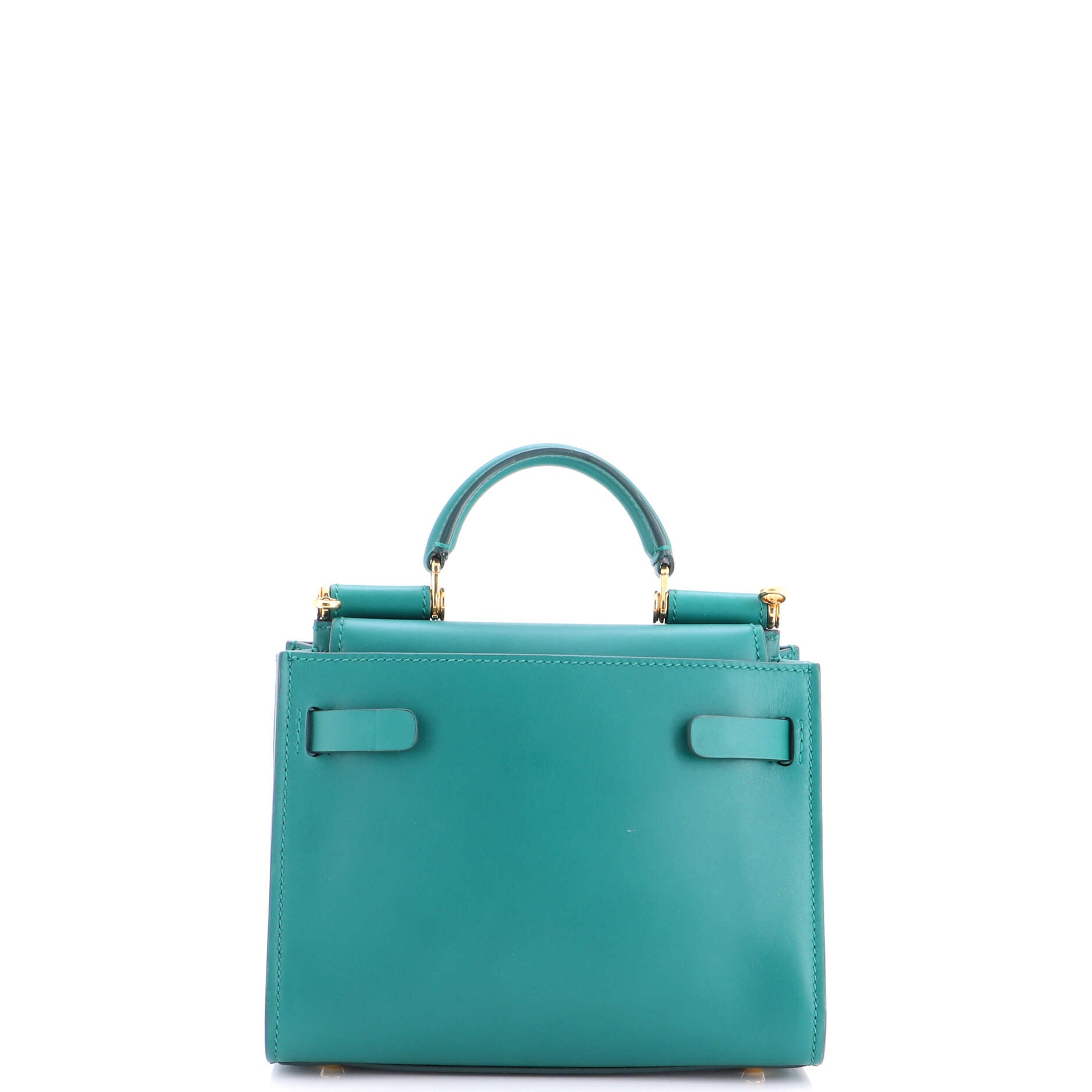 Pre Owned Dolce & Gabbana Sicily 62 Bag Leather Small