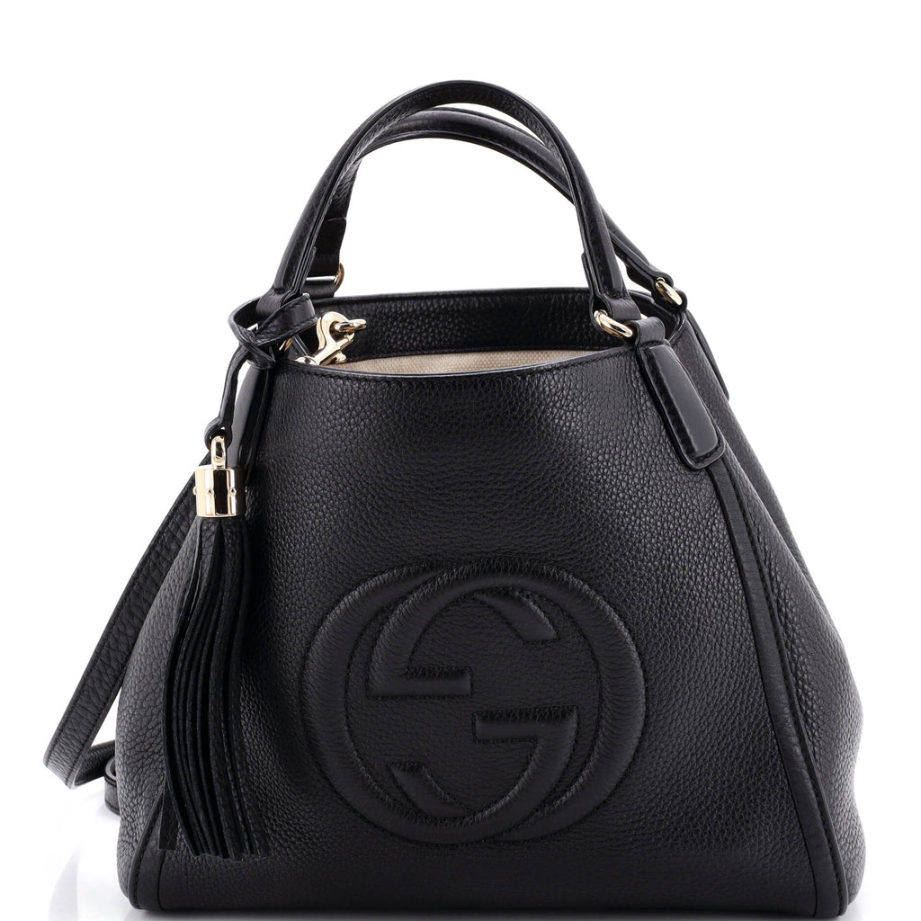 Pre Owned Gucci Soho Convertible Shoulder Bag Leather Small