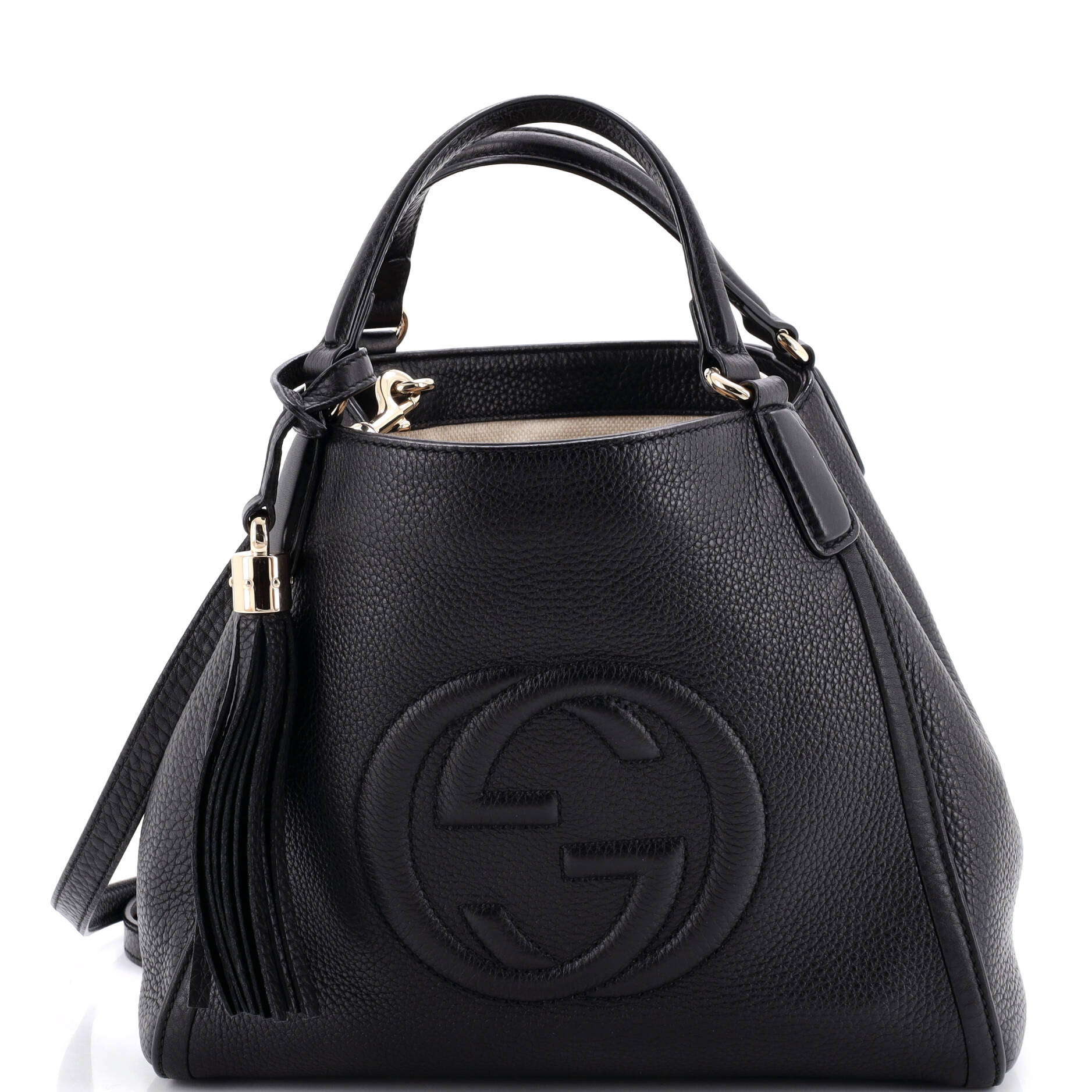 Pre Owned Gucci Soho Convertible Shoulder Bag Leather Small