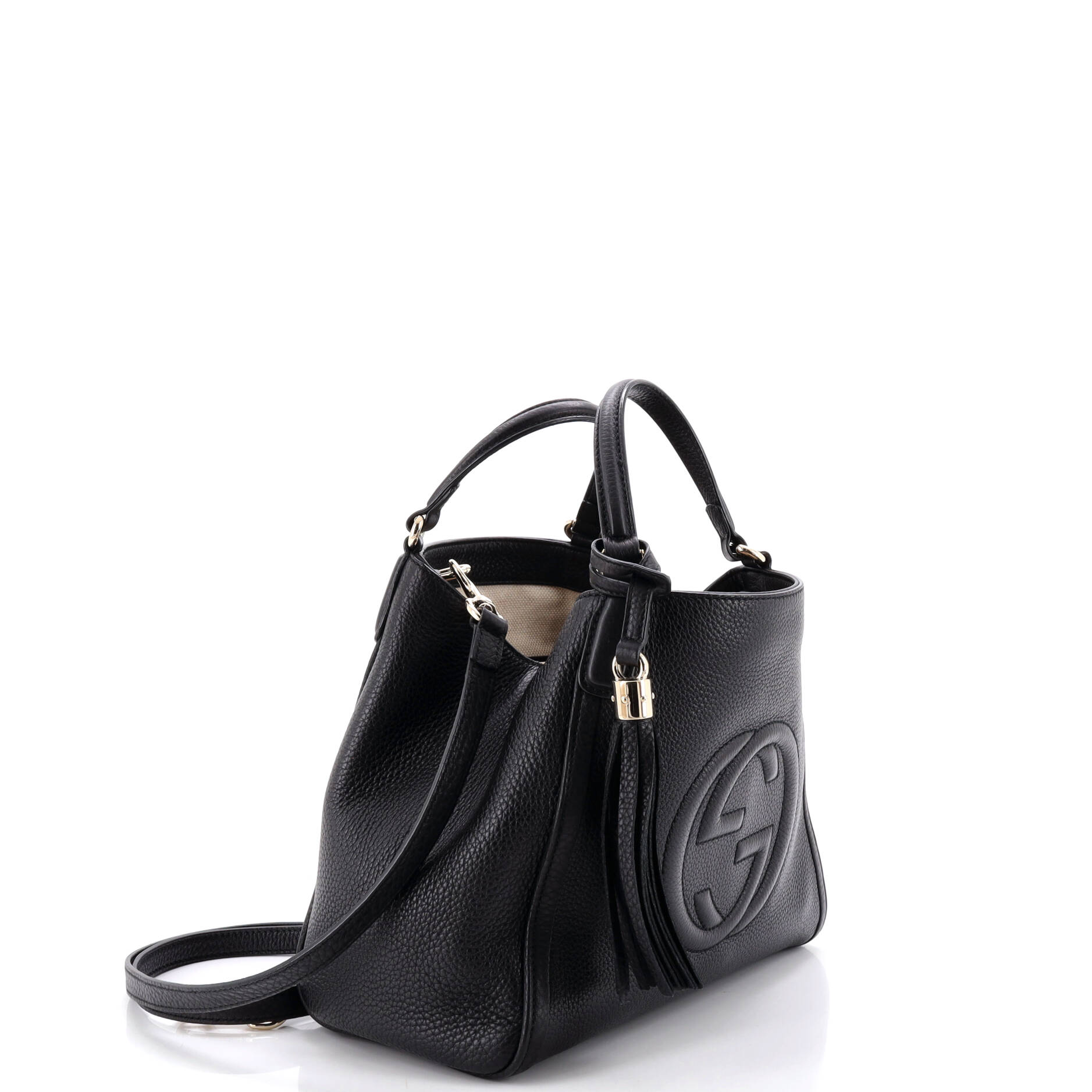 Pre Owned Gucci Soho Convertible Shoulder Bag Leather Small