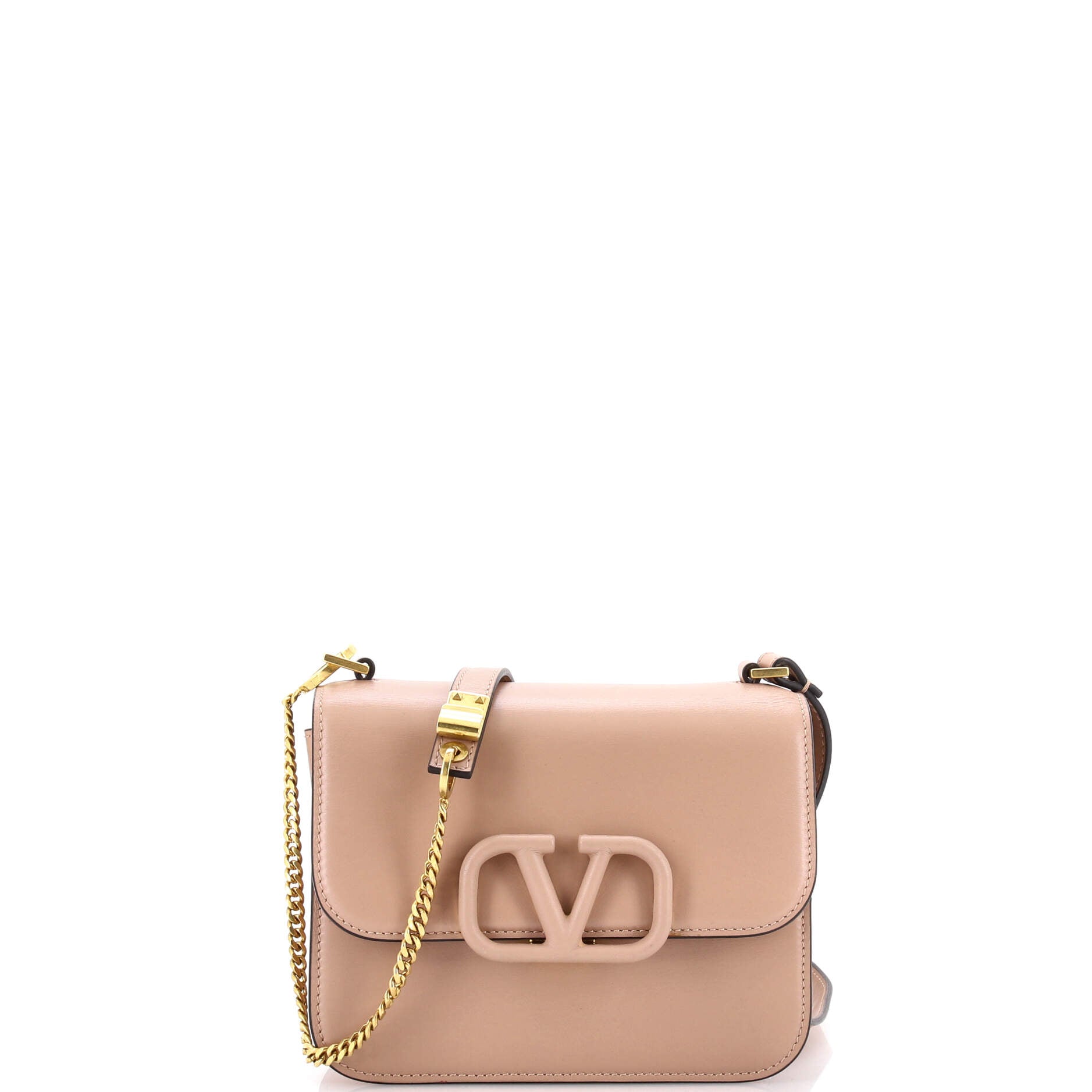 Pre Owned Valentino Garavani VSling Shoulder Bag Leather Small