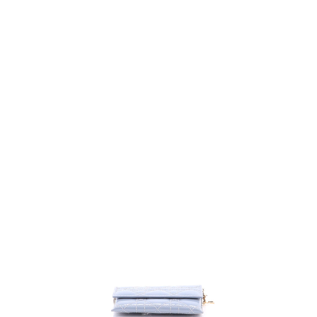 Pre Owned Christian Dior Lady Dior Nano Belt Pouch Cannage Quilt Patent