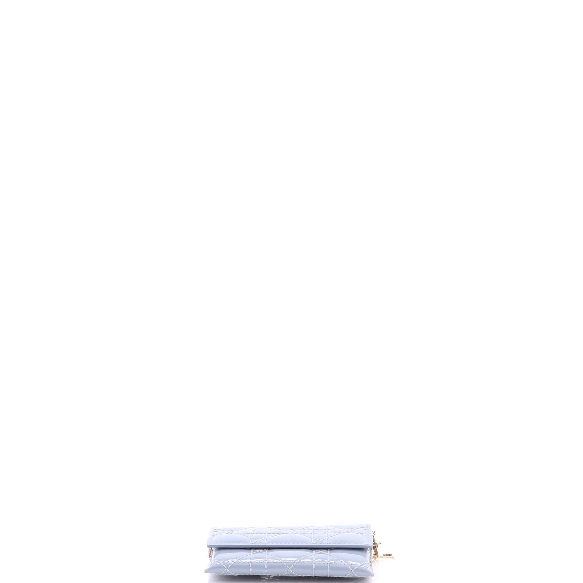 Pre Owned Christian Dior Lady Dior Nano Belt Pouch Cannage Quilt Patent