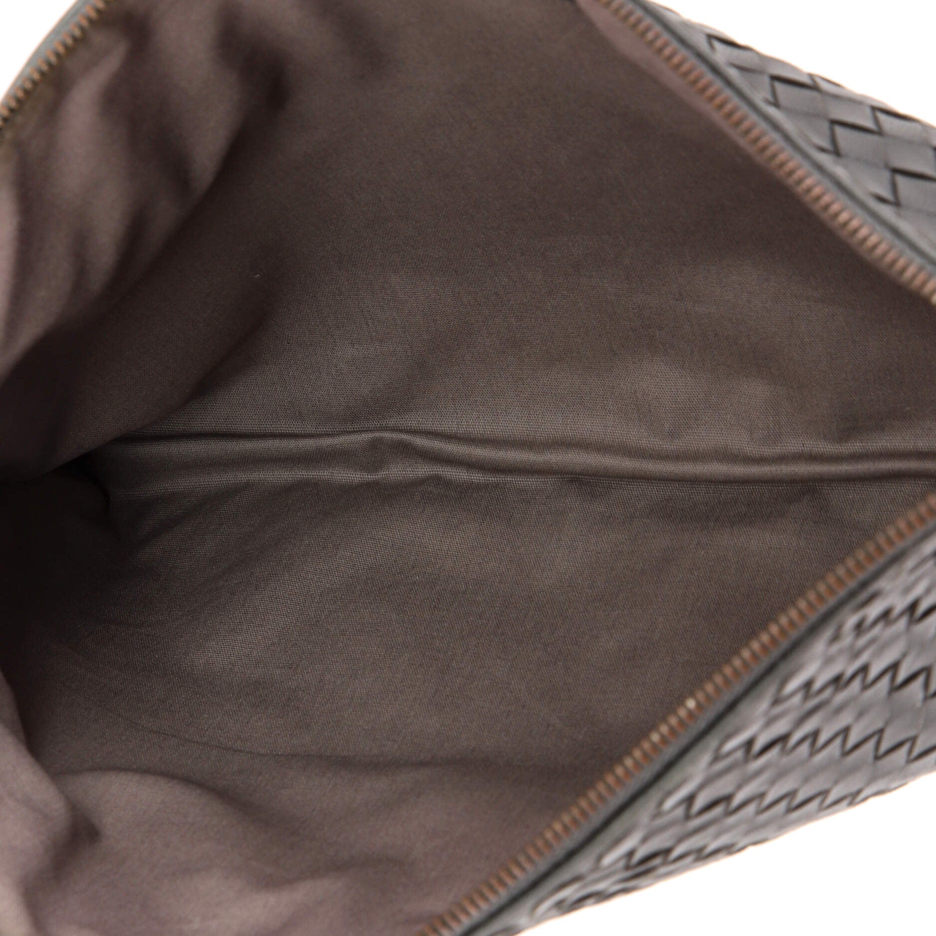 Pre Owned Bottega Veneta Zip Pouch Intrecciato Nappa Large