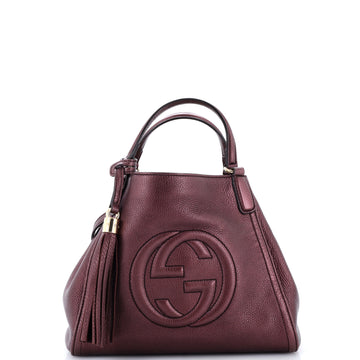 Pre Owned Gucci Soho Convertible Shoulder Bag Leather Small