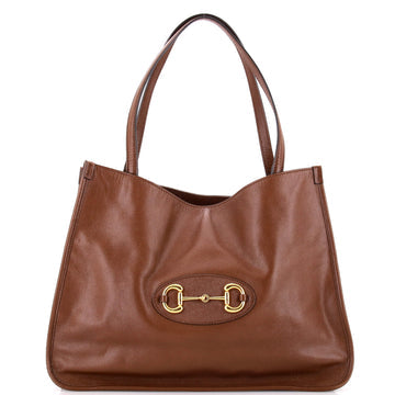 Pre Owned Gucci Horsebit 1955 Tote Leather Medium