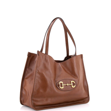 Pre Owned Gucci Horsebit 1955 Tote Leather Medium