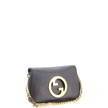 Pre Owned Gucci Blondie NM Chain Flap Bag Leather Small