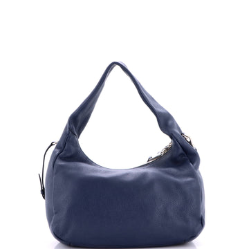 Pre Owned Prada Zip Top Hobo Vitello Daino Medium