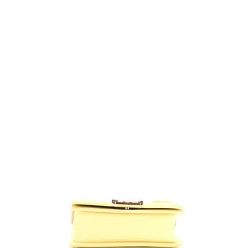 Pre Owned Chanel Boy Flap Bag Quilted Lambskin Small