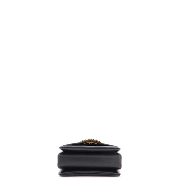 Pre Owned Dolce & Gabbana Devotion Compartment Chain Bag Leather Small
