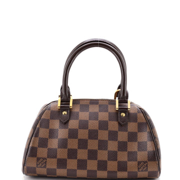 Pre Owned Louis Vuitton Ribera Handbag Damier Mini