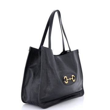 Pre Owned Gucci Horsebit 1955 Tote Leather Medium