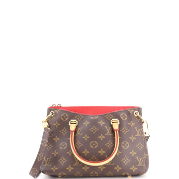 Pre Owned Louis Vuitton Pallas Tote Monogram Canvas with Leather BB