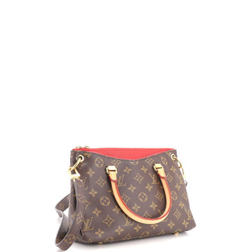 Pre Owned Louis Vuitton Pallas Tote Monogram Canvas with Leather BB