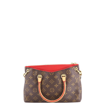 Pre Owned Louis Vuitton Pallas Tote Monogram Canvas with Leather BB