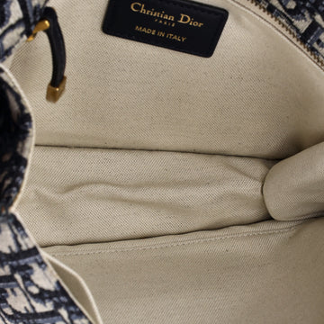 Pre Owned Christian Dior Dioraddict Flap Bag with Strap Oblique Canvas Medium