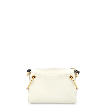 Pre Owned Chloe Roy Logo Shoulder Bag Printed Leather Small