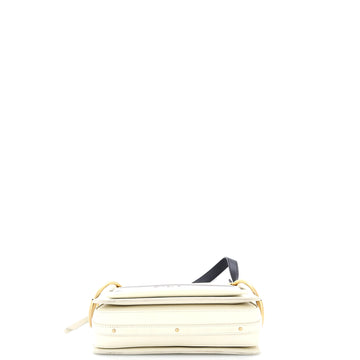 Pre Owned Chloe Roy Logo Shoulder Bag Printed Leather Small