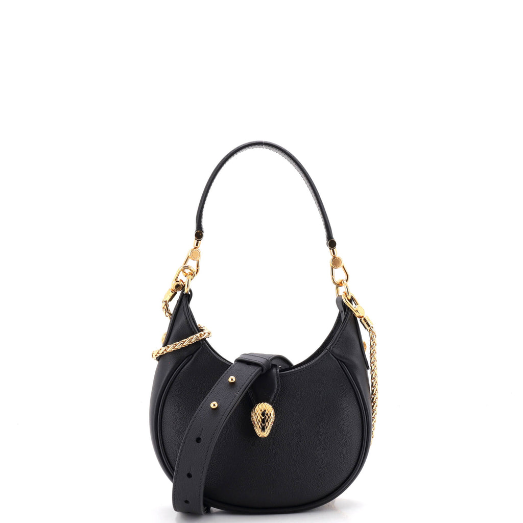 Pre Owned Bvlgari Serpenti Ellipse Crossbody Bag Leather Mini