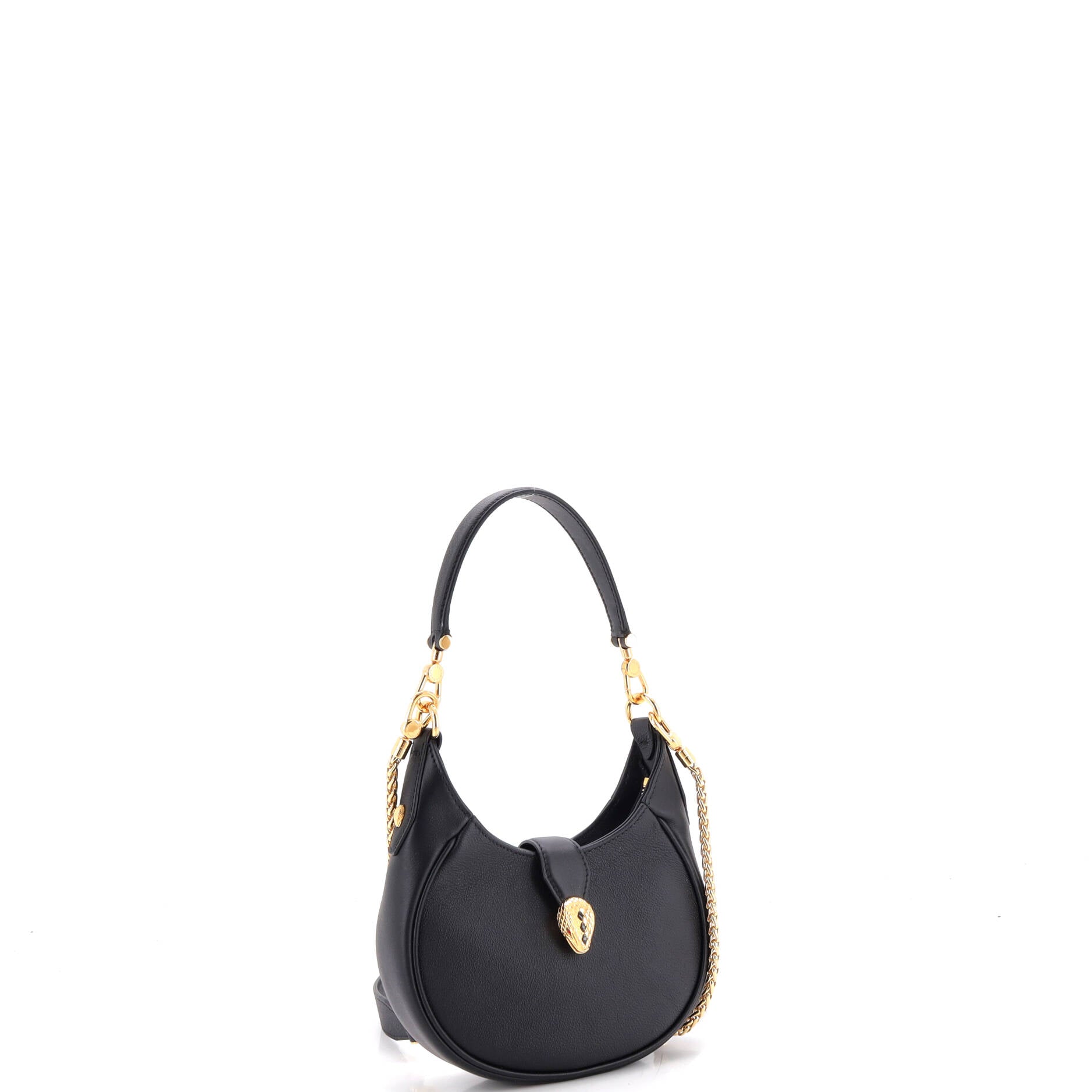 Pre Owned Bvlgari Serpenti Ellipse Crossbody Bag Leather Mini