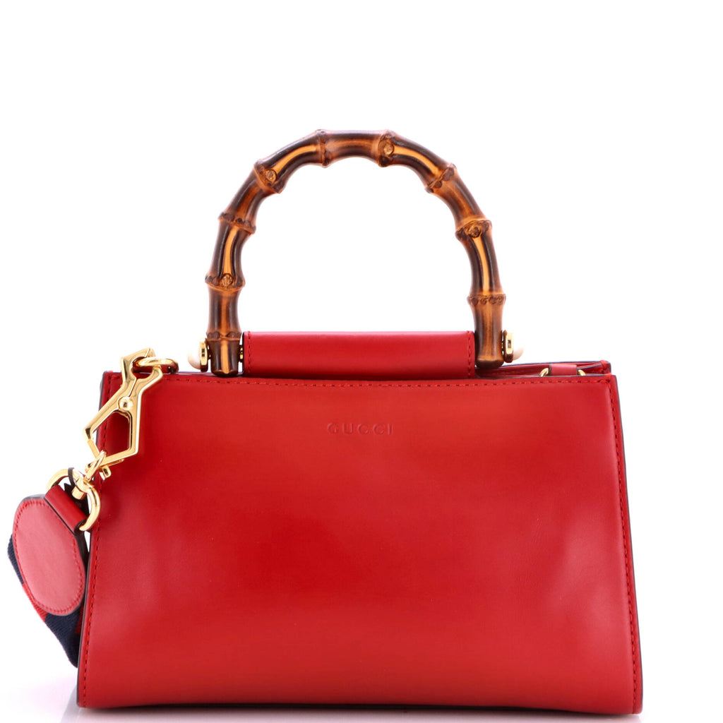 Pre Owned Gucci Nymphaea Top Handle Bag Leather Mini