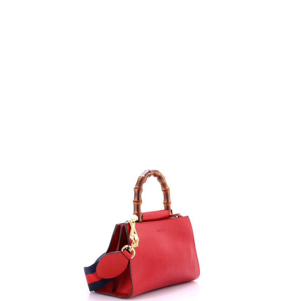 Pre Owned Gucci Nymphaea Top Handle Bag Leather Mini