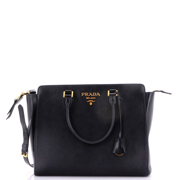 Pre Owned Prada Convertible Open Tote Saffiano Leather Medium