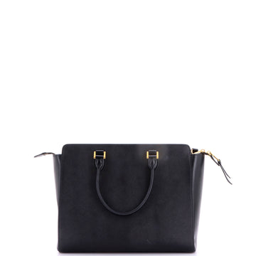 Pre Owned Prada Convertible Open Tote Saffiano Leather Medium