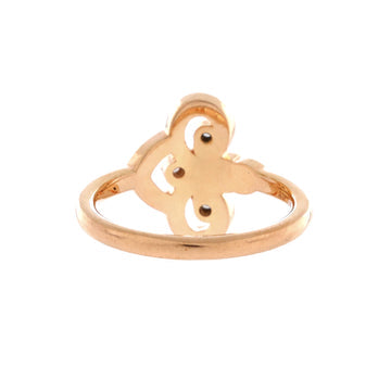 Pre Owned Tiffany & Co. Fleur de Lis Key Ring 18K Rose Gold and Diamonds