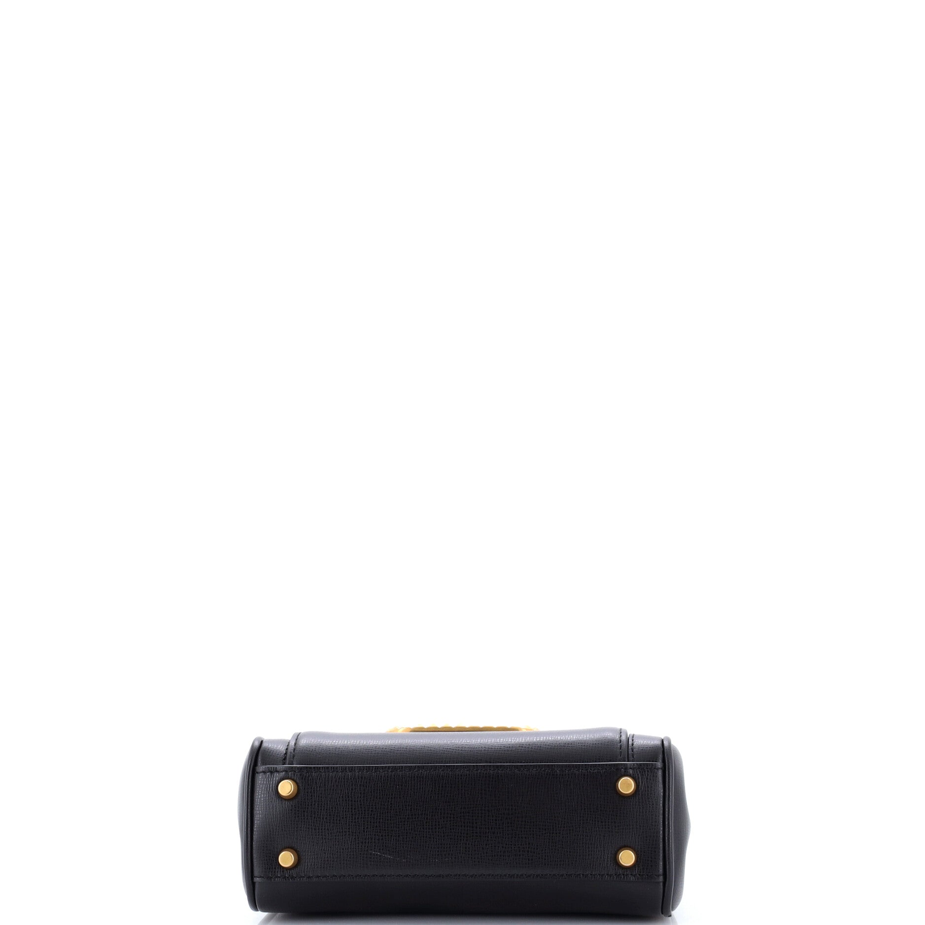 Pre Owned Valentino Garavani Rockstud Alcove Double Handle Bag Leather Small